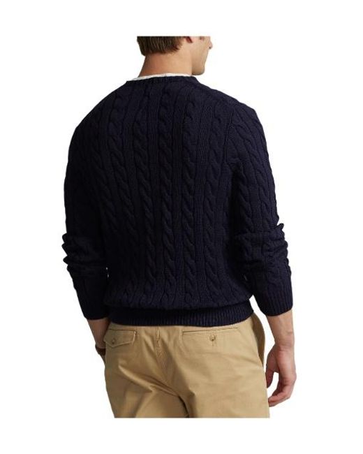 Polo Ralph Lauren Blue Round-Neck And Long-Sleeved Sweater for men