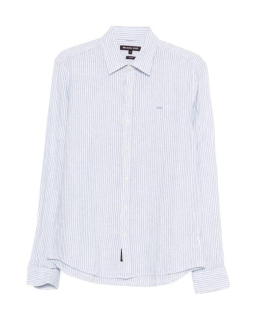 Michael Kors White Striped Shirt for men