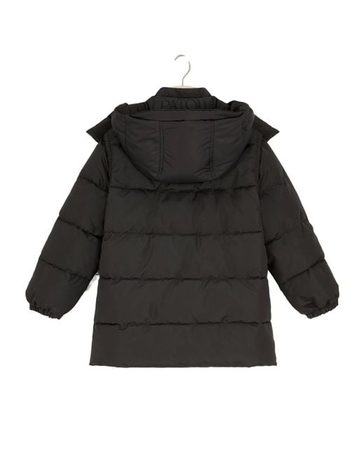 Patou Black Zip-Up Hooded Jacket