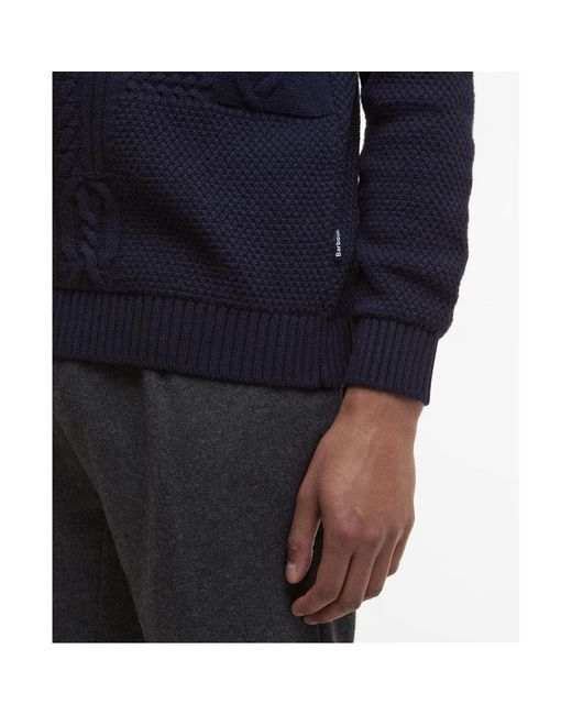Barbour Blue Crew Neck Sweater for men