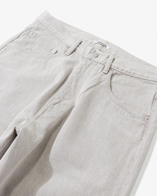 Auralee White Wide-Leg Jeans for men