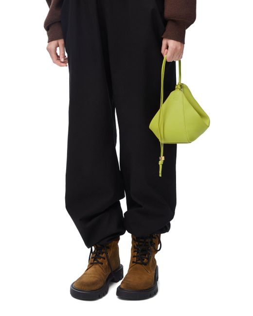 Loewe Green Mini Hammock Hobo Bag