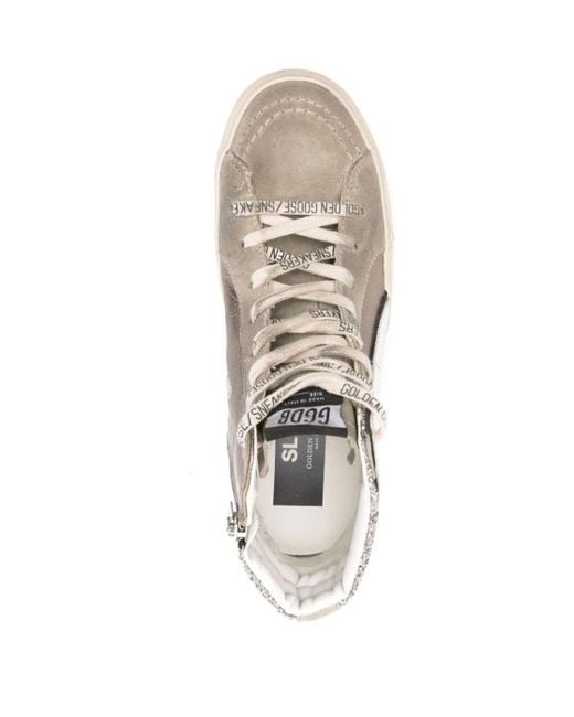 Golden Goose Deluxe Brand White Slide Sequin-Embellished Sneakers