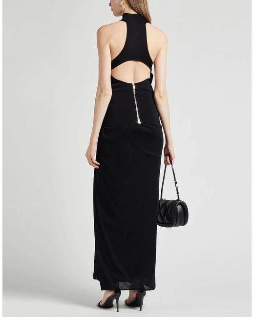 Saint Laurent Black Solid Color Tulle Midi Skirt