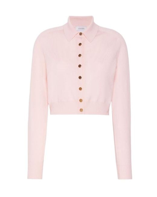 Max Mara Pink Sportmax Spxlirica Button-Up Knitted Cardigan