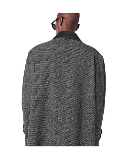 Maison Margiela Gray Tailored Slim Long Coat for men