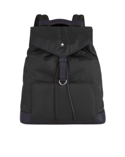 Montblanc Black Panorama Flap Backpack for men
