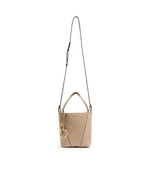 Chloé Natural Spin Grained Leather Tote Bag
