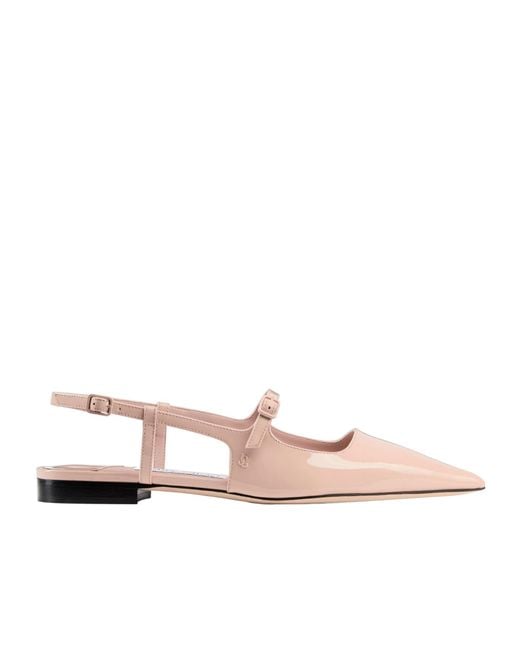 Jimmy Choo Pink Didi Slingback Flat Shoes