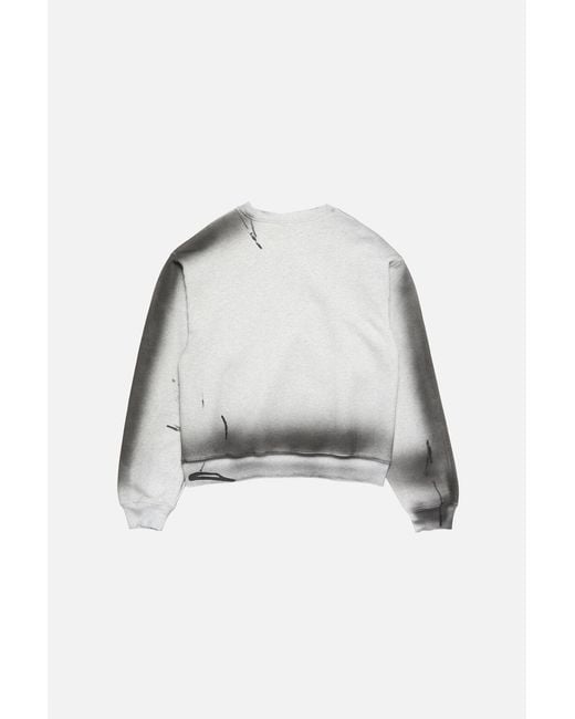 Acne Gray Graphic-Print Sweatshirt for men