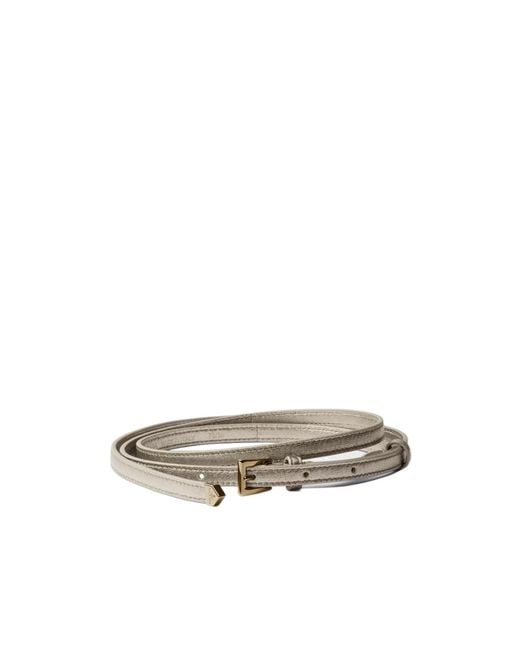 Prada White Slim Buckle Belt
