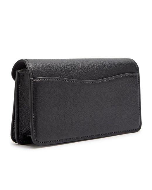 COACH Black Grained Leather Cross-Body Bag