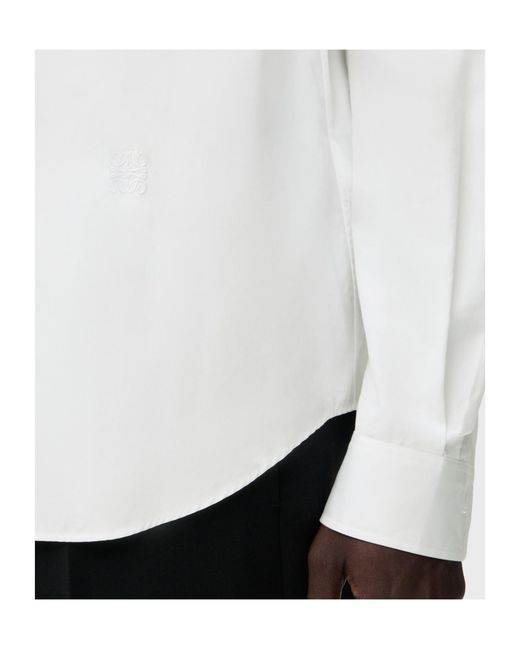 Loewe White Long Sleeve Buttoned Shirt for men