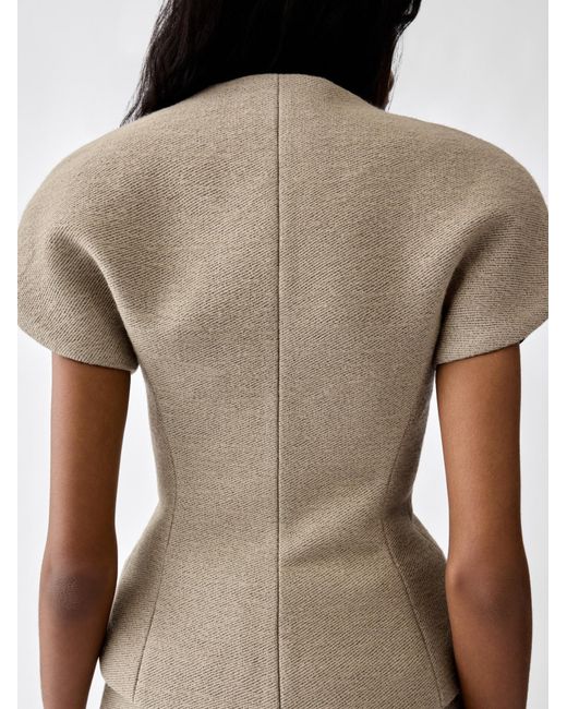 Jacquemus Natural The Ovalo Short-Sleeve Jacket