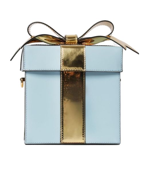 Moschino Blue Gift Box Shoulder Bag
