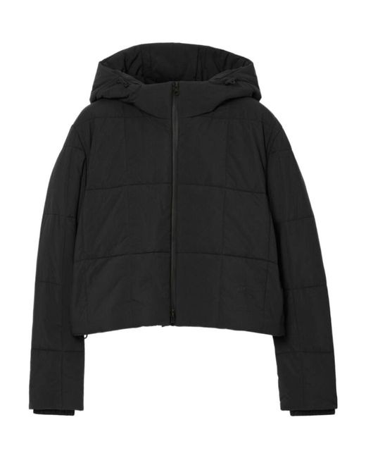Burberry Black Hooded Cropped Quilted Down Jacket