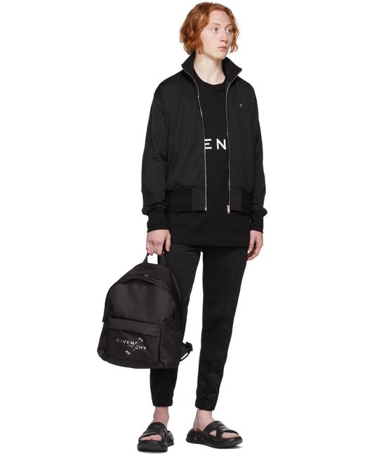 Givenchy Black Technical Jersey Track Trousers for men