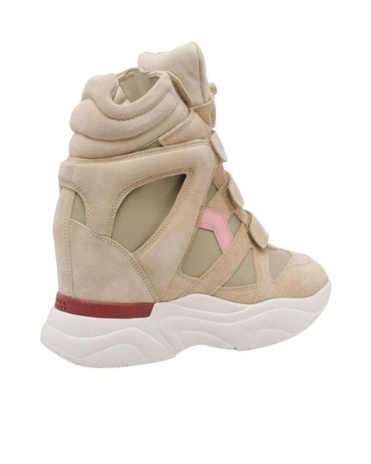 Isabel Marant Natural Balskee High-top Wedge Sneakers