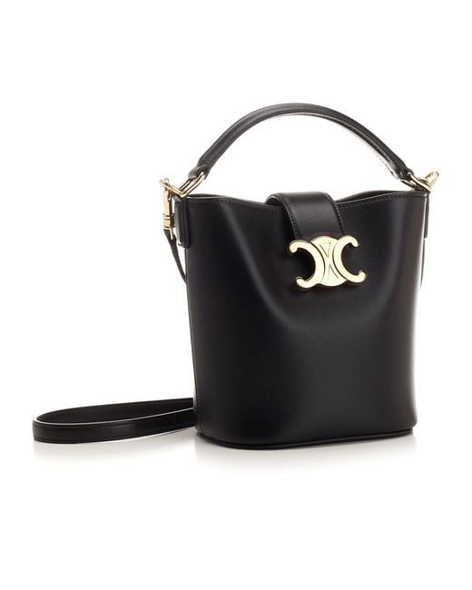 入手困難【CELINE】Mini Bucket Louise in SmoothCalfskin Black MINI BUCKET LOUISE IN smooth calfskin - BLACK | CELINE
