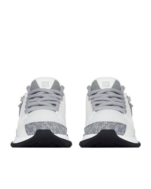 Givenchy White 'Spectre' Zip Sneakers for men