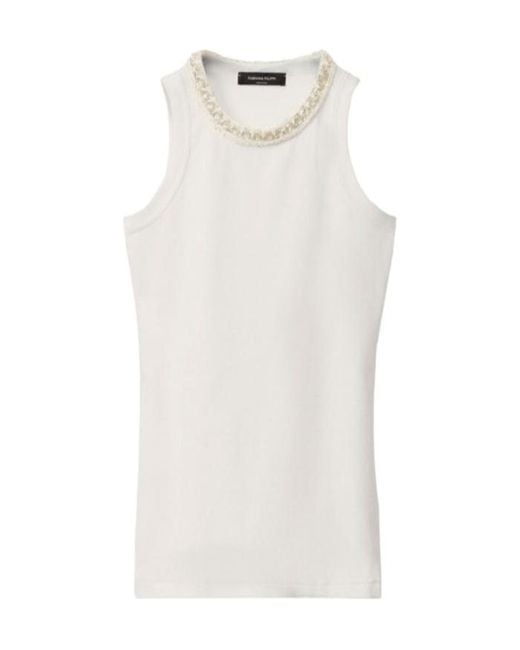 Fabiana Filippi White Jersey Vest Top