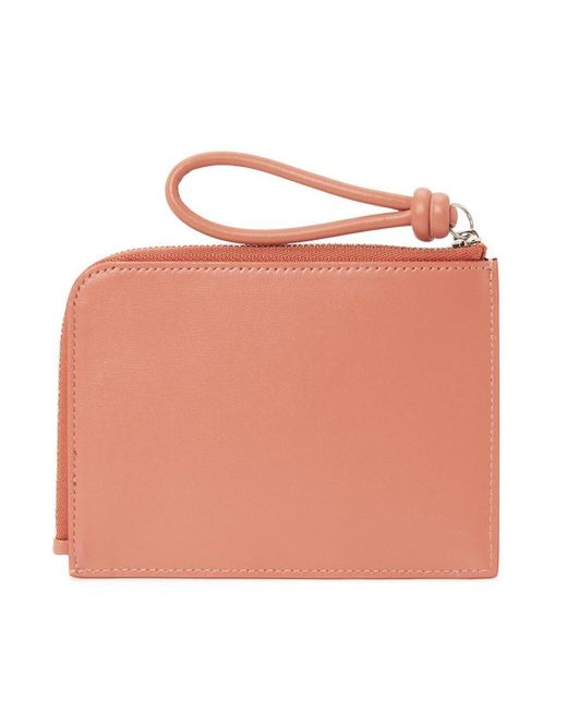 Jil Sander Pink Zipper Card Holder