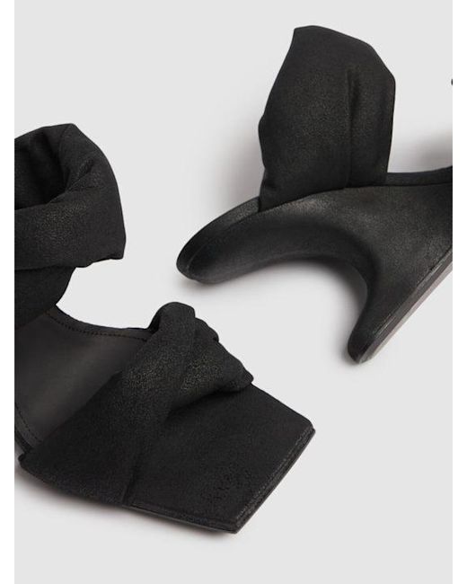 Rick Owens Black Block Heel Mules