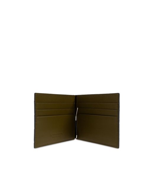Bottega Veneta Black Intrecciato Bill Clip Wallet for men