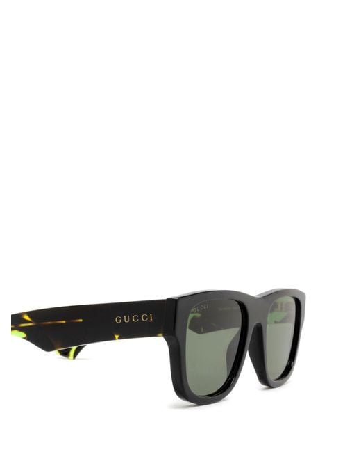 Gucci Green Eyewear Square Frame Sunglasses for men