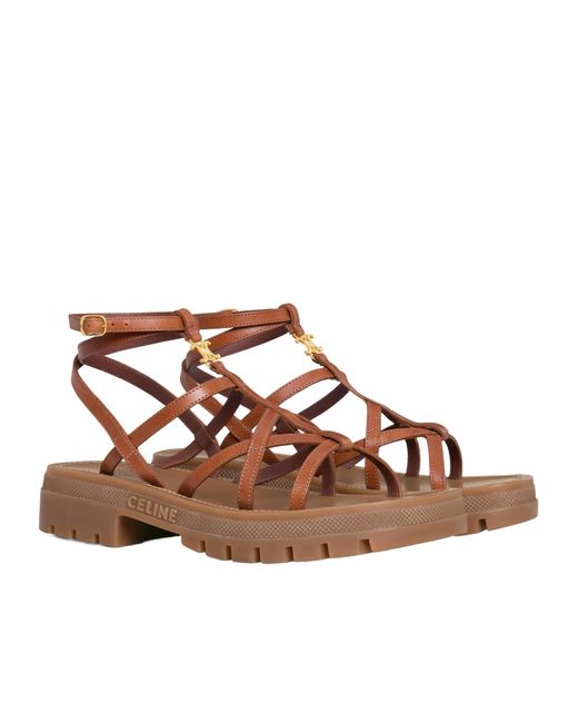 Céline Brown Clea Triomphe Strappy Sandal