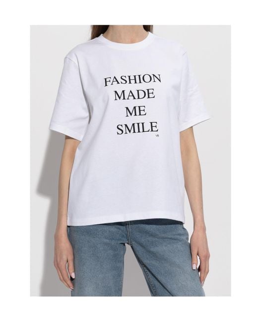 Victoria Beckham White Short-Sleeved T-Shirt