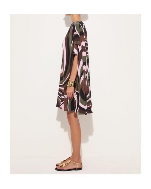Emilio Pucci Black Iride Print Crepe De Chine Kaftan