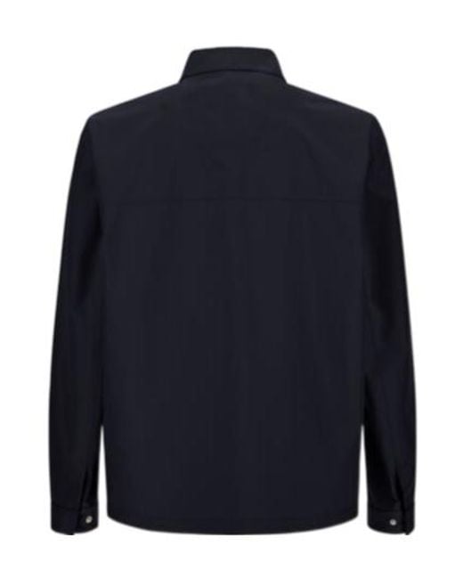 Herno Blue Gore-Tex Paclite Shacket for men