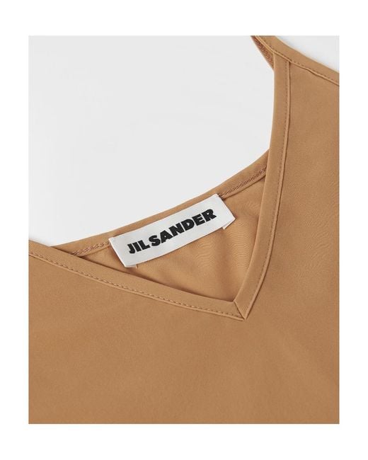 Jil Sander Brown Tank Top
