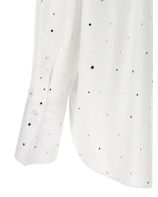 GIUSEPPE DI MORABITO White Long Sleeved Embellished Shirt