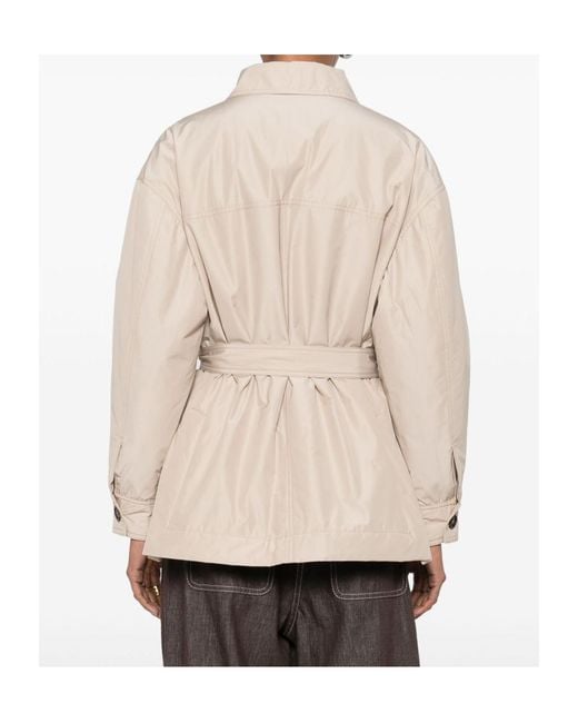 Brunello Cucinelli Natural Belted Jacket