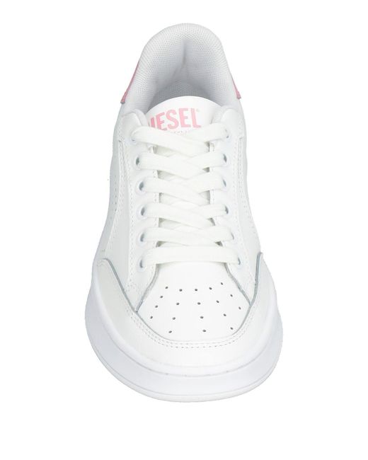DIESEL White Low-Top Sneakers