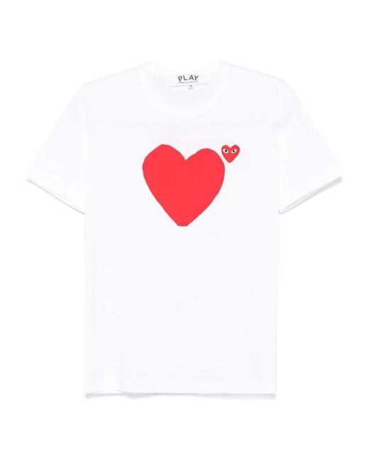 COMME DES GARÇONS PLAY Red Short-Sleeved T-Shirt for men
