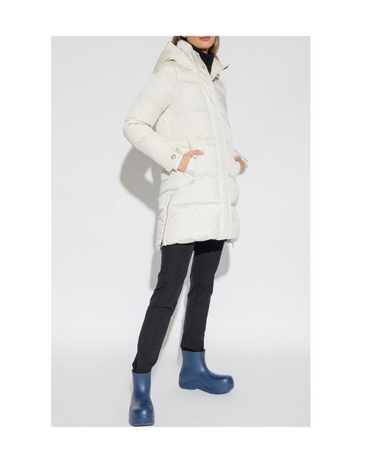 Woolrich White Alsea Hooded Down Jacket