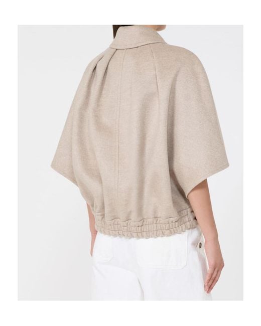 Max Mara Natural Boxy Cape