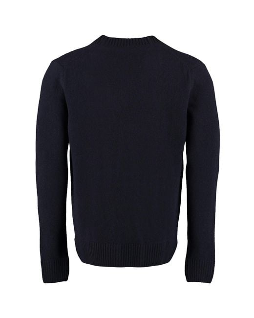 Maison Kitsuné Blue Maison Kitsuné V-Neck Long-Sleeved Cardigan for men