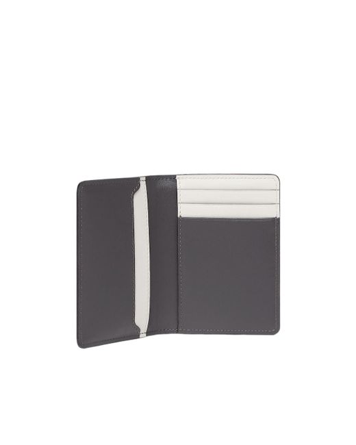 Fendi Gray Shadow Compact Bi-Fold Card Holder for men