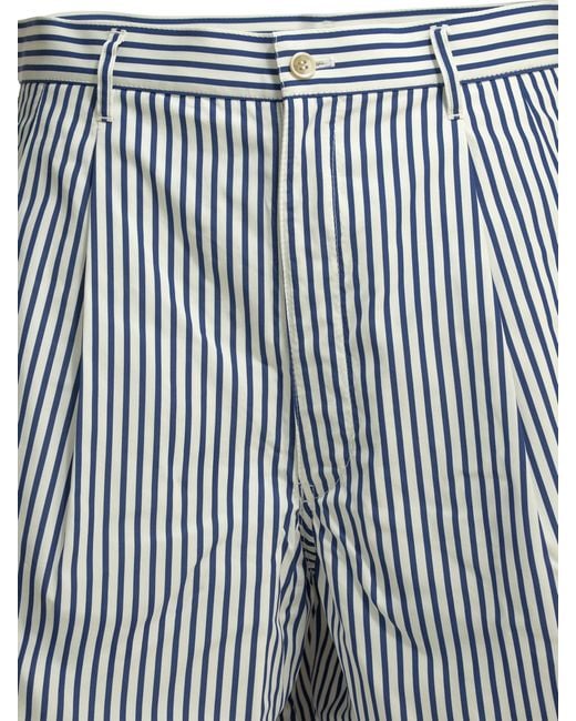 Comme des Garçons Blue Comme Des Garçons Shirt Striped Bermuda Shorts for men