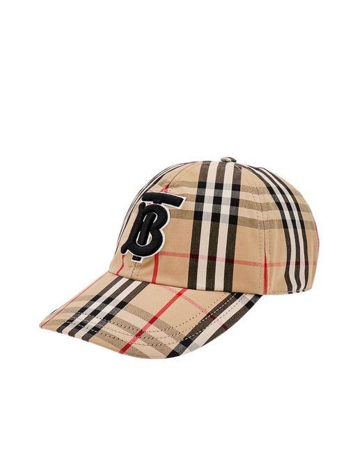 Burberry Multicolor Tb Monogram Vintage Check Cap for men
