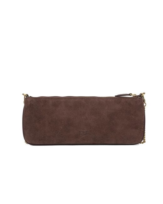 Pinko Brown Zip-Top Clutch