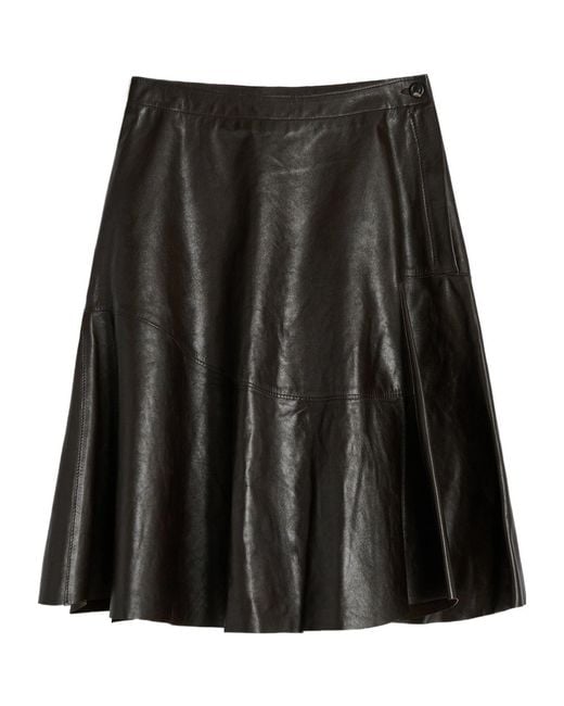 Our Legacy Black Waltz Leather Midi Skirt