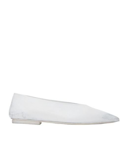 Marsèll White Ago Ballet Flats