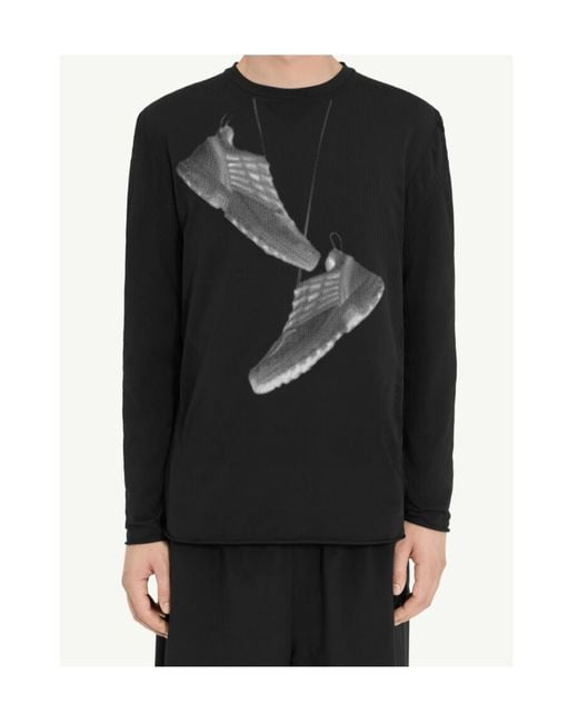 MM6 by Maison Margiela Black X Salomon Sneaker Printed T-Shirt for men