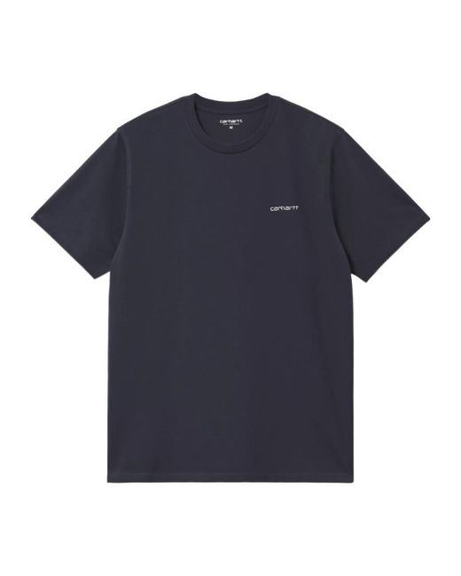 Carhartt Blue Script Embroidery T-Shirt for men