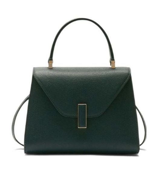 Valextra Green Iside Top Handle Mini Bag